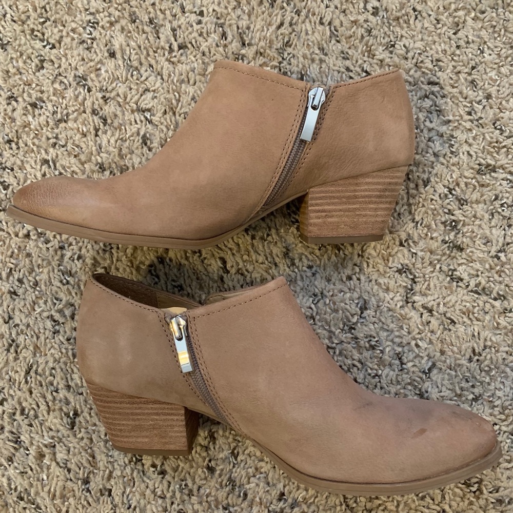 franco sarto suede booties 7.5